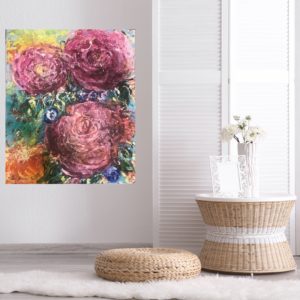Konst till salu – Pink flowers