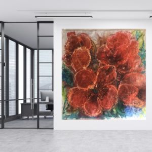Konst till salu – Tulips in red SÅLD