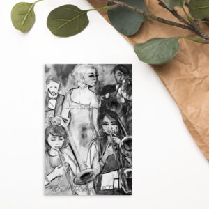 Köpa Konstkort / vykort – Coffe Table Jazzclub 10 x 15 cm