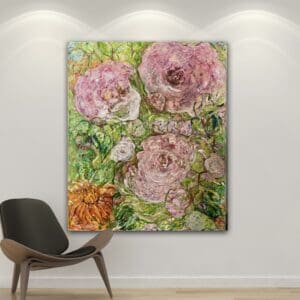 Konst till salu – Pink flowers