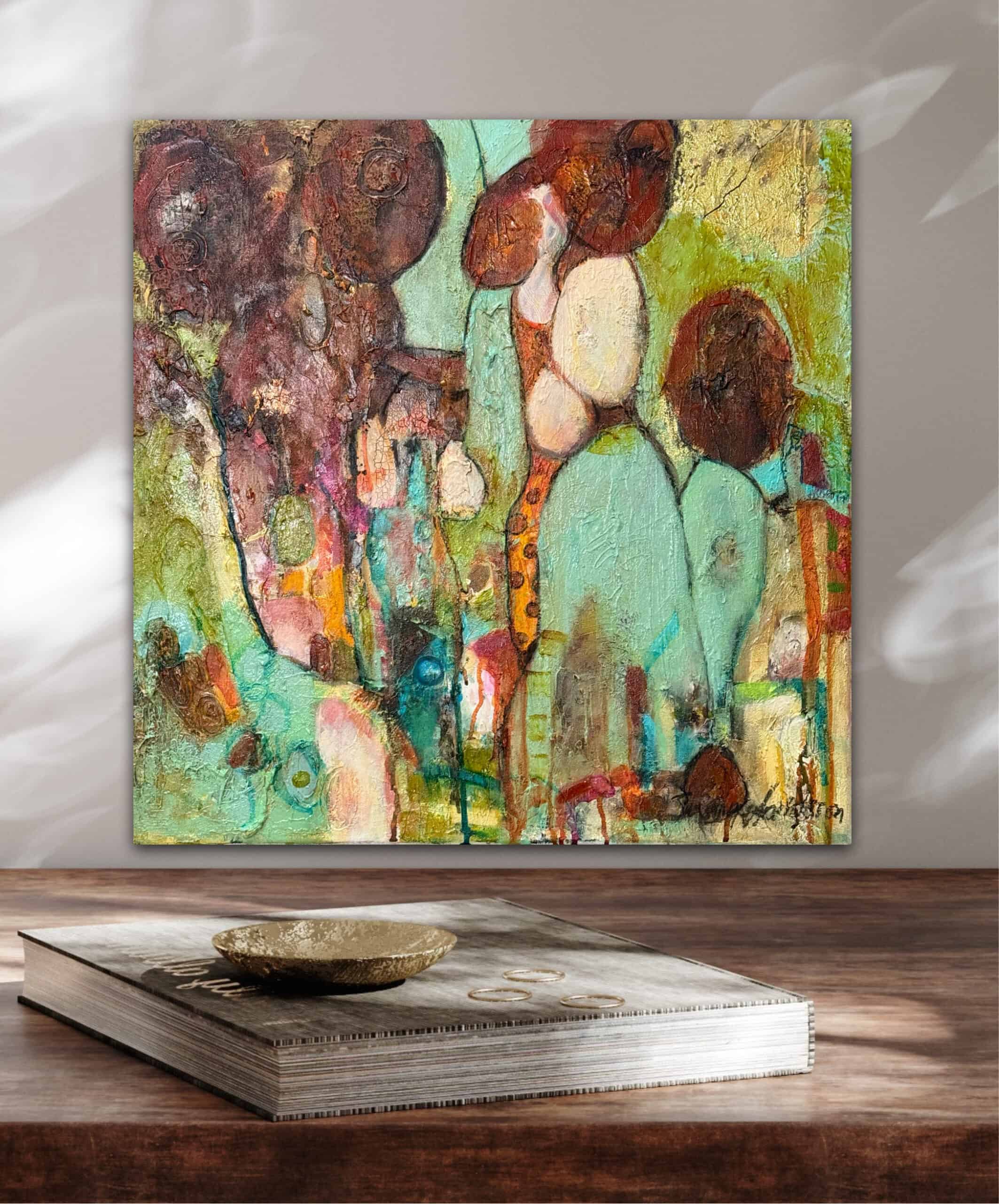 Abstrakt retroinspirerad tavla